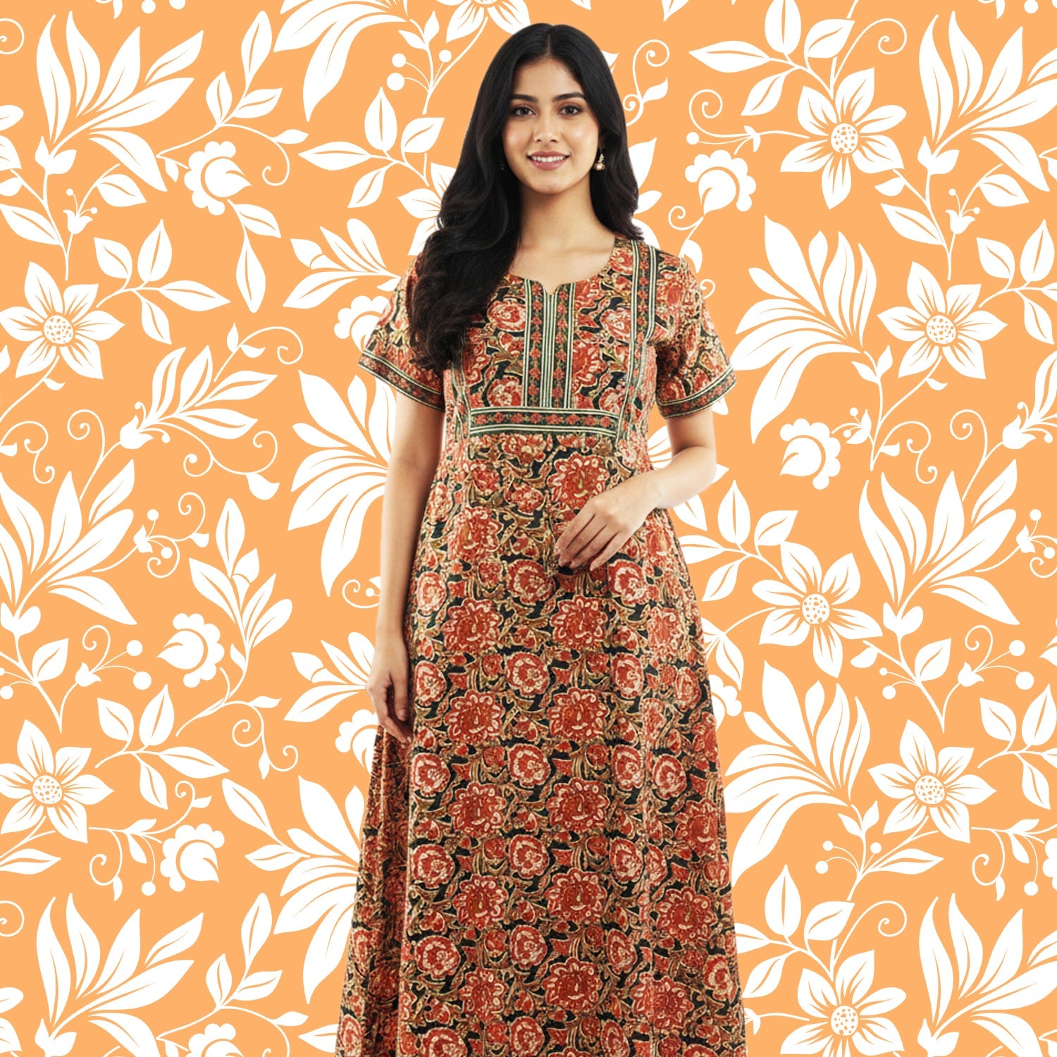 Jaipuri Feeding Border Maxi