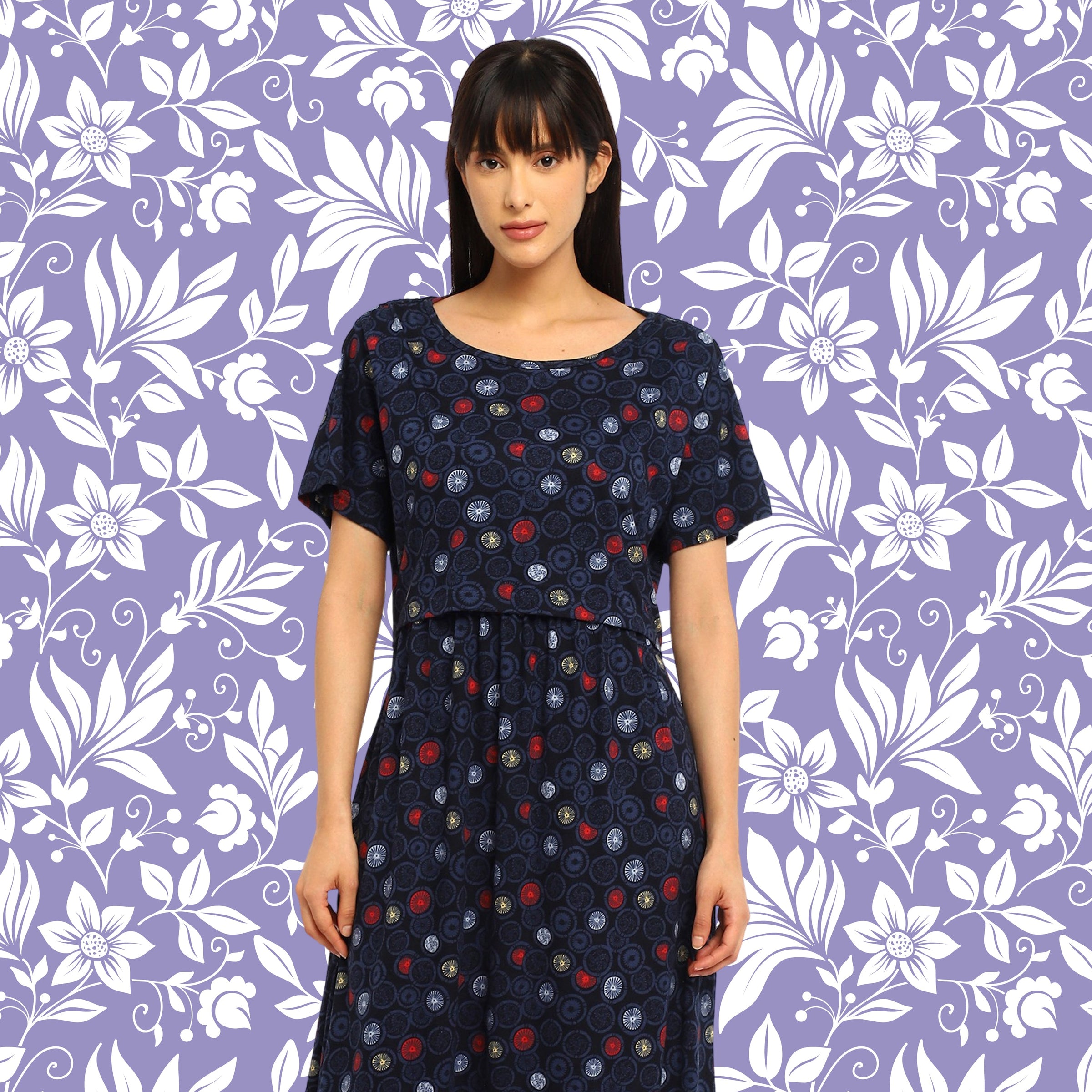 Knitted Long Maternity Maxi