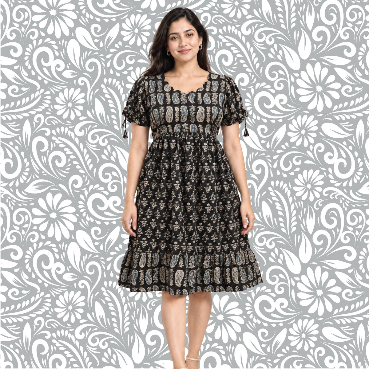Jaipuri Scallop Frock