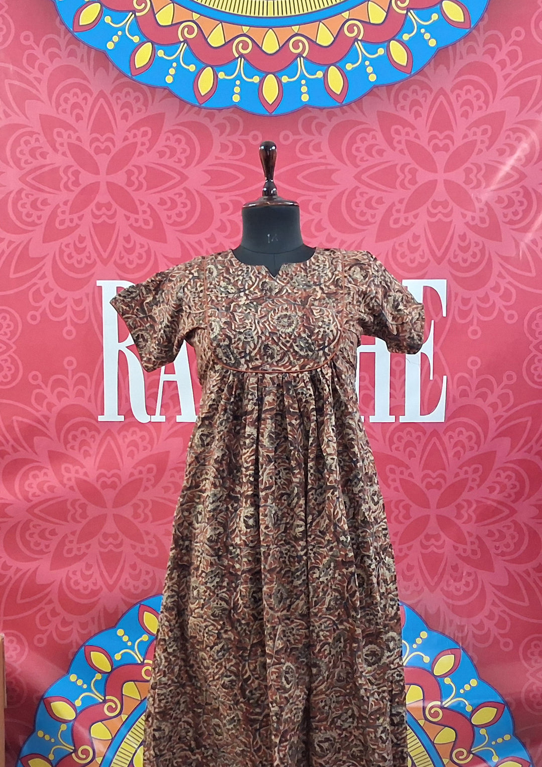 Kalamkari Waterfall Maxi