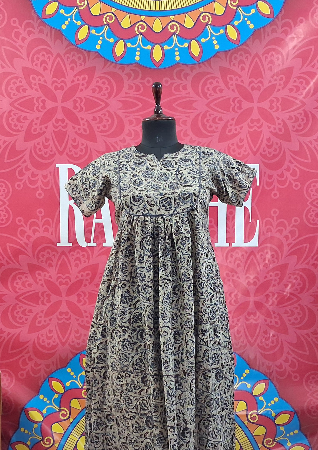 Kalamkari Waterfall Maxi