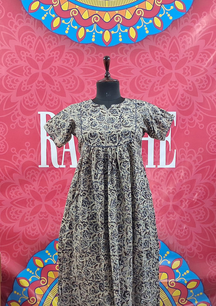 Kalamkari Waterfall Maxi