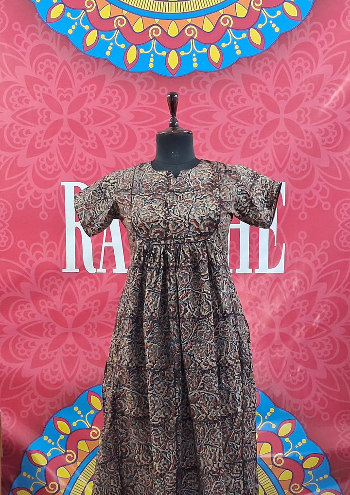 Kalamkari Waterfall Maxi