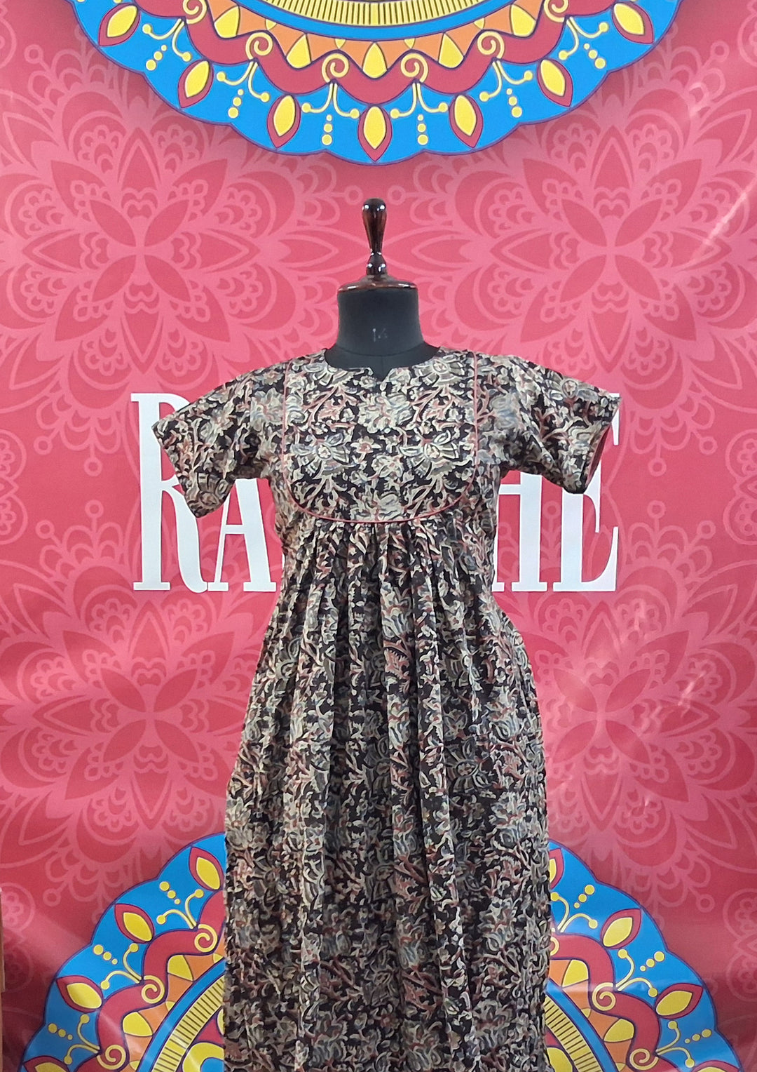 Kalamkari Waterfall Maxi