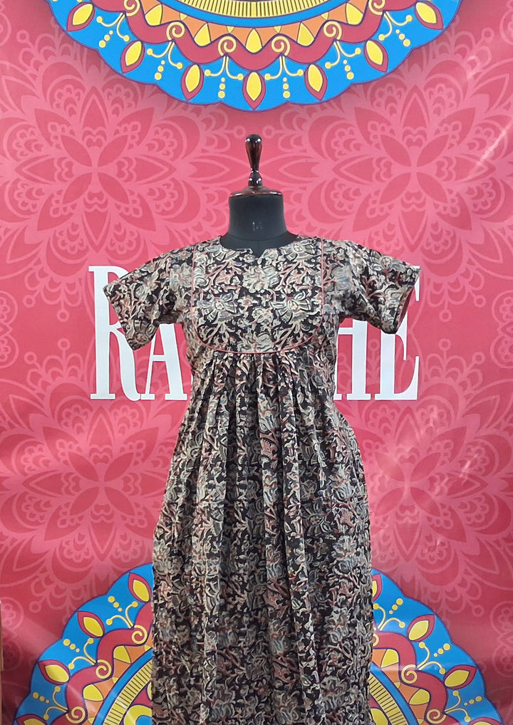 Kalamkari Waterfall Maxi