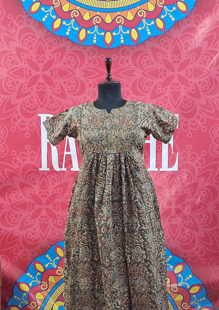 Kalamkari Waterfall Maxi