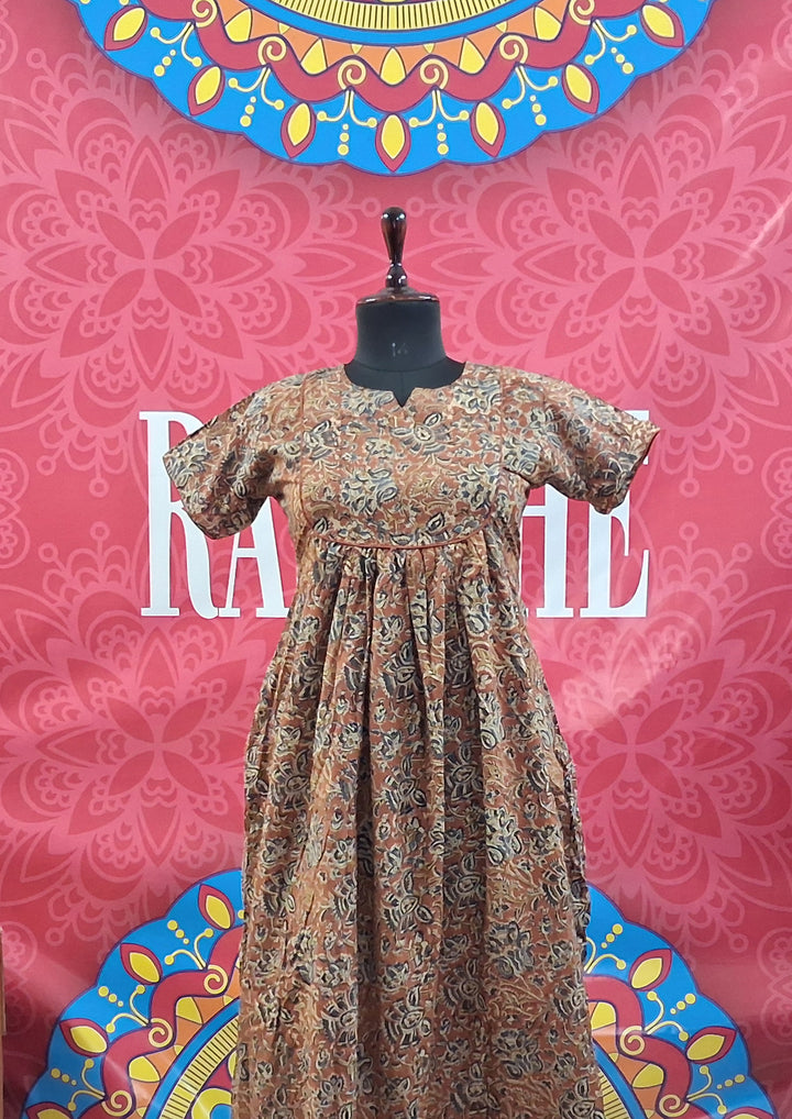 Kalamkari Waterfall Maxi
