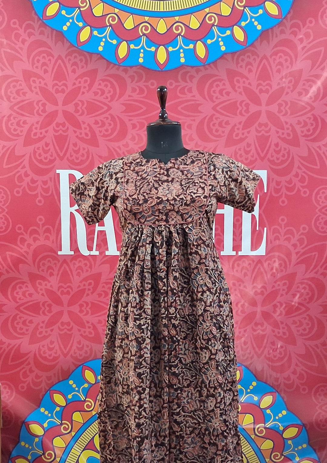 Kalamkari Waterfall Maxi