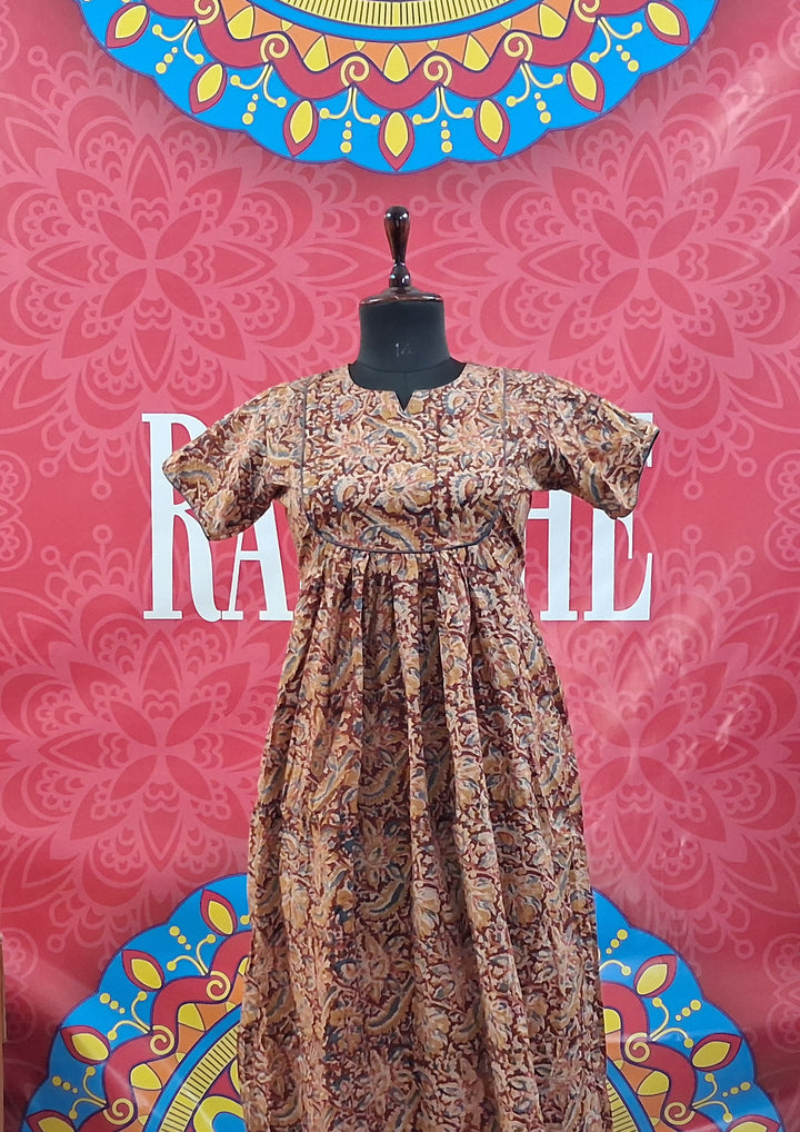 Kalamkari Waterfall Maxi
