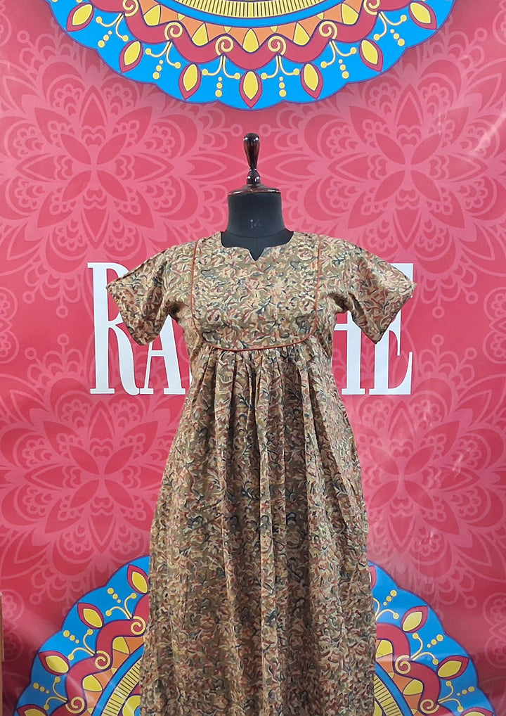 Kalamkari Waterfall Maxi