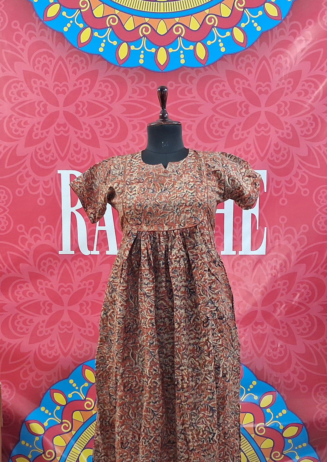 Kalamkari Waterfall Maxi