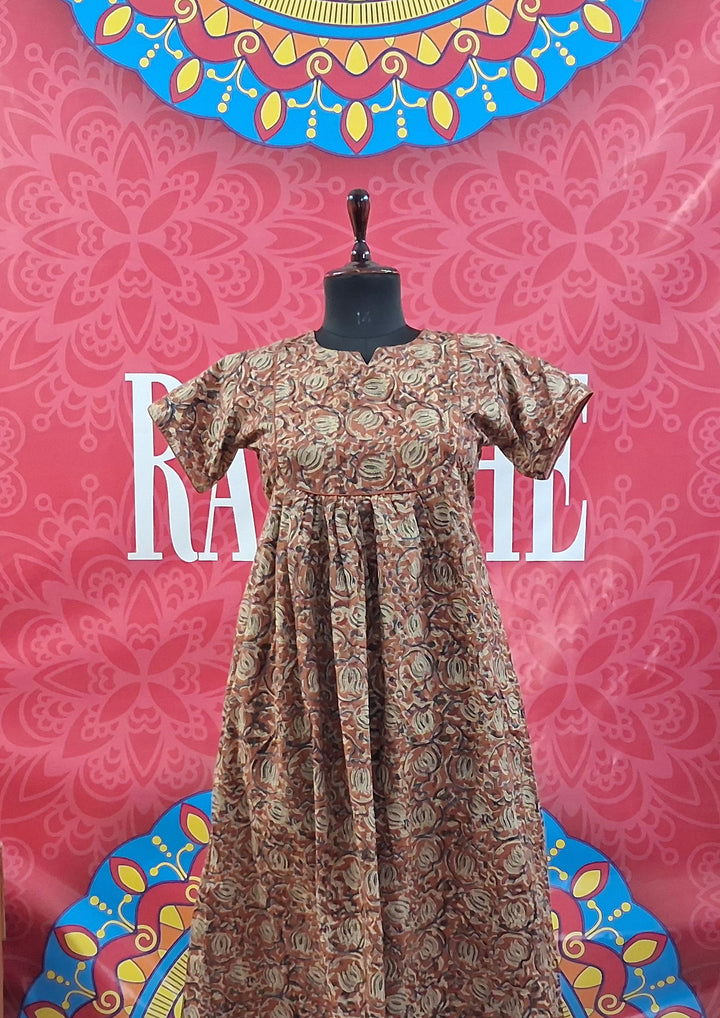 Kalamkari Waterfall Maxi