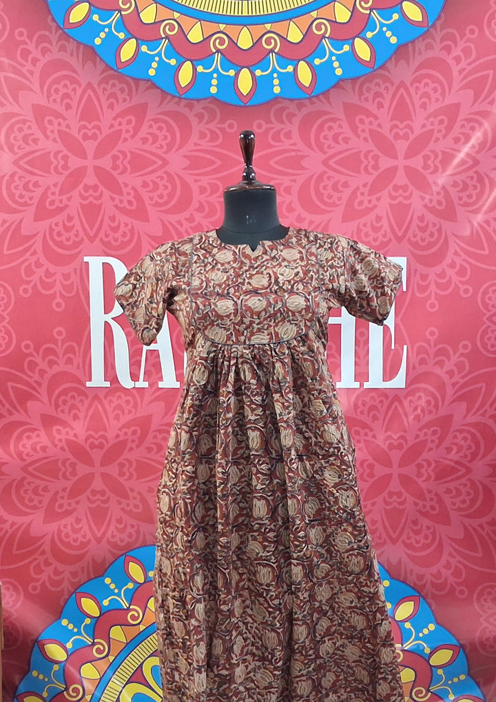 Kalamkari Waterfall Maxi