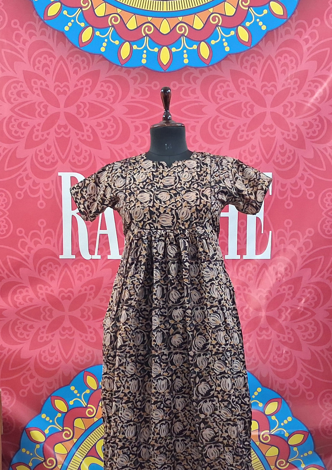 Kalamkari Waterfall Maxi
