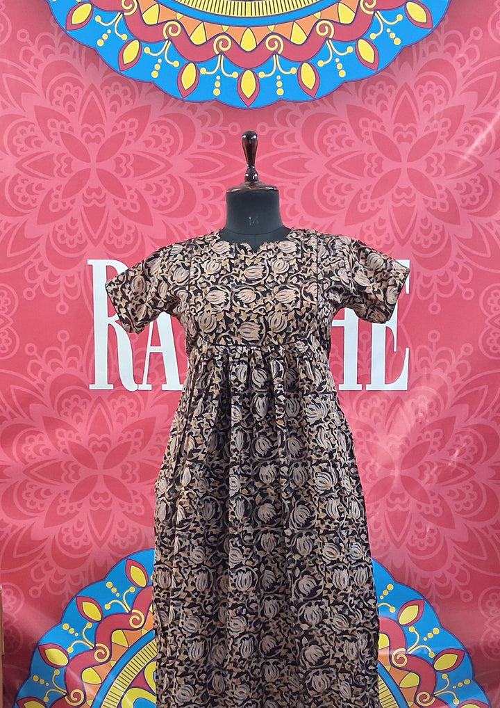 Kalamkari Waterfall Maxi
