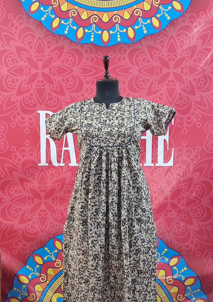 Kalamkari Waterfall Maxi