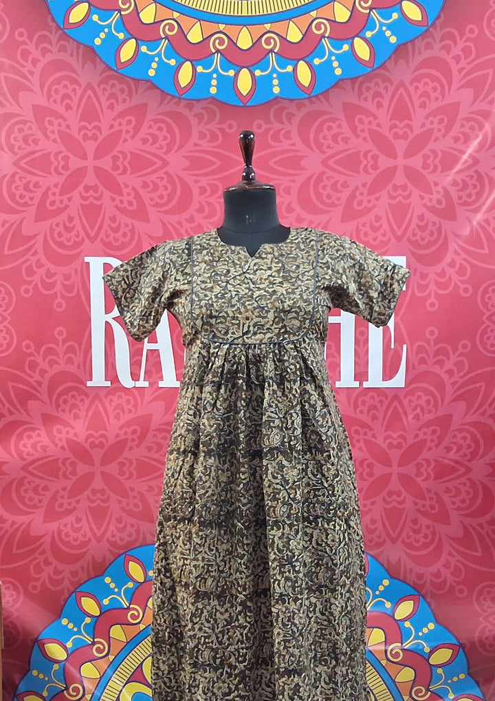 Kalamkari Waterfall Maxi
