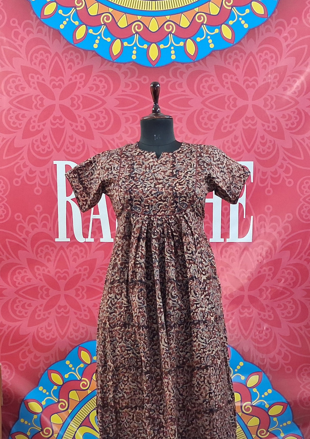 Kalamkari Waterfall Maxi
