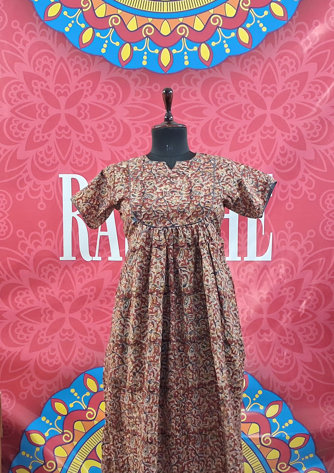 Kalamkari Waterfall Maxi