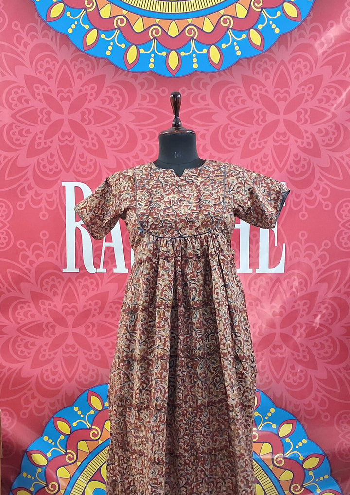 Kalamkari Waterfall Maxi