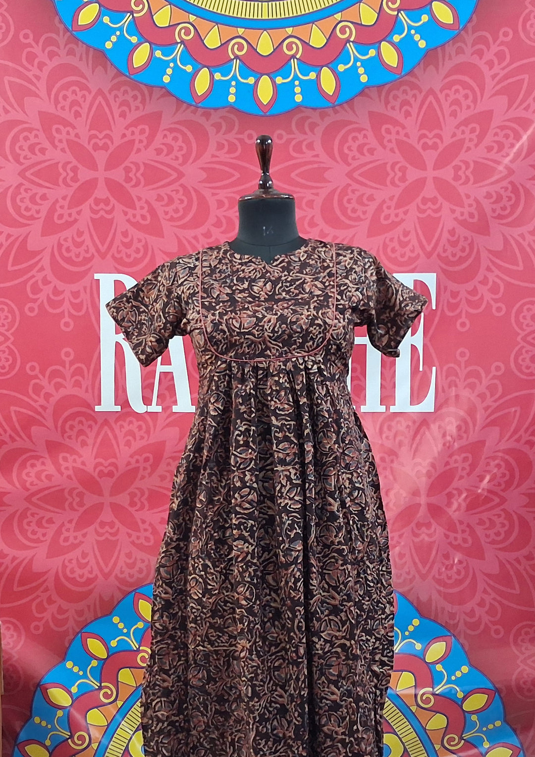 Kalamkari Waterfall Maxi