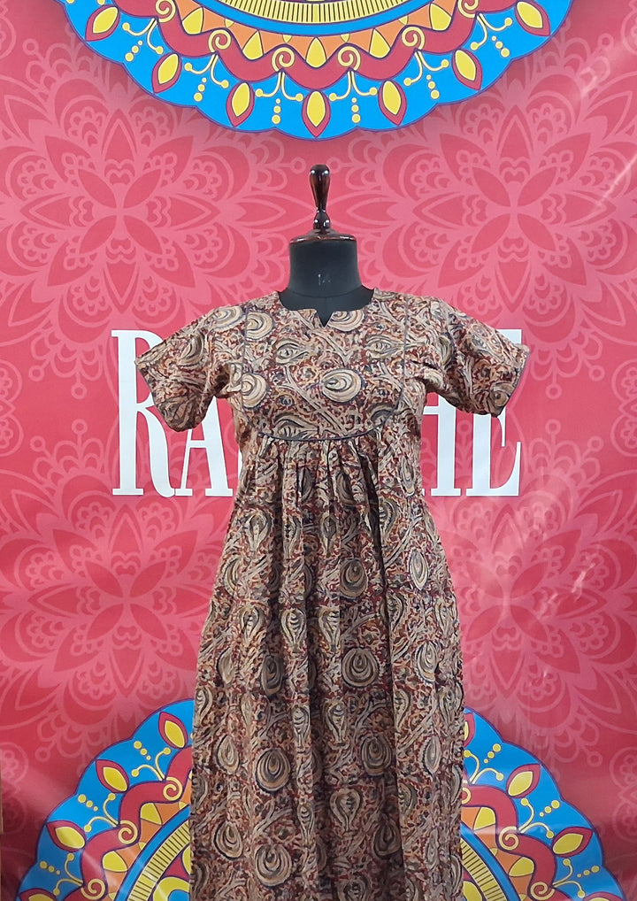 Kalamkari Waterfall Maxi