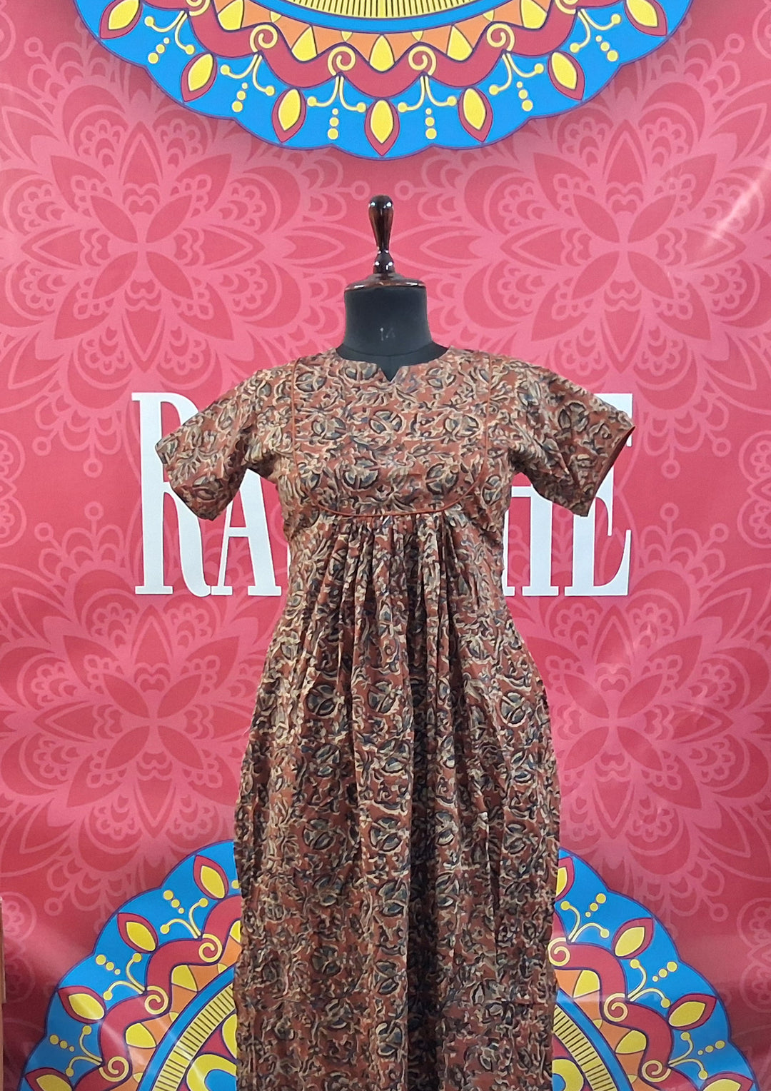 Kalamkari Waterfall Maxi