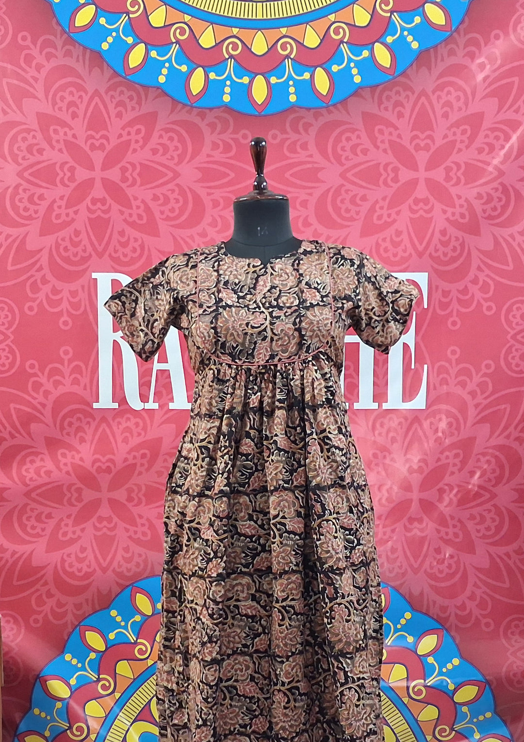 Kalamkari Waterfall Maxi