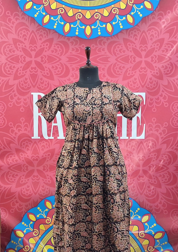 Kalamkari Waterfall Maxi