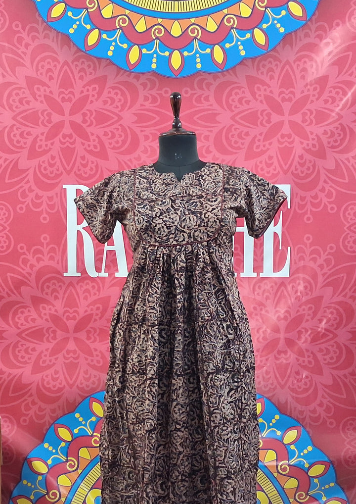 Kalamkari Waterfall Maxi