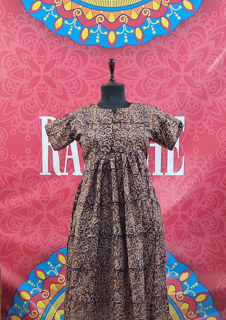 Kalamkari Waterfall Maxi