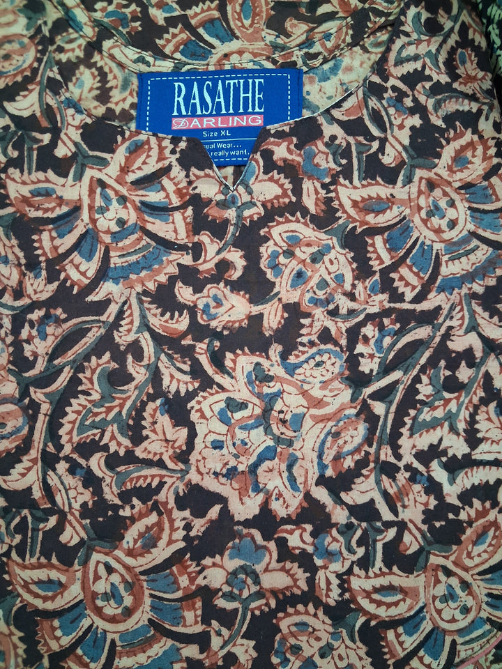 Kalamkari Waterfall Maxi