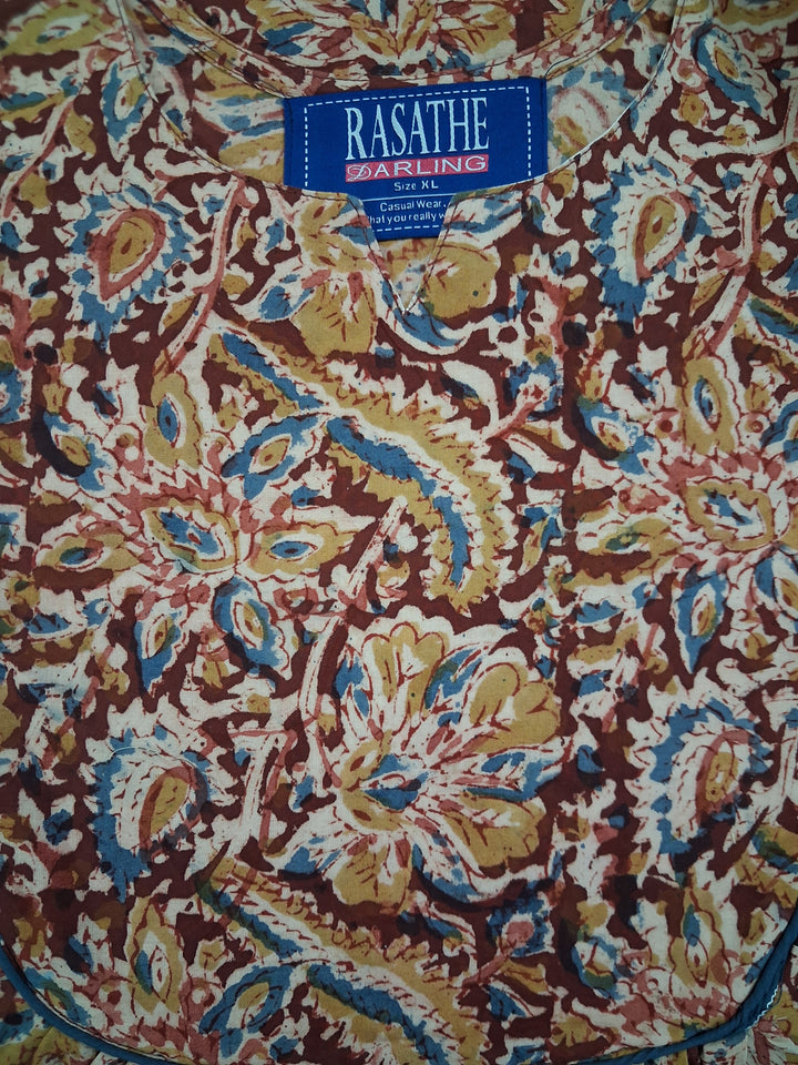 Kalamkari Waterfall Maxi