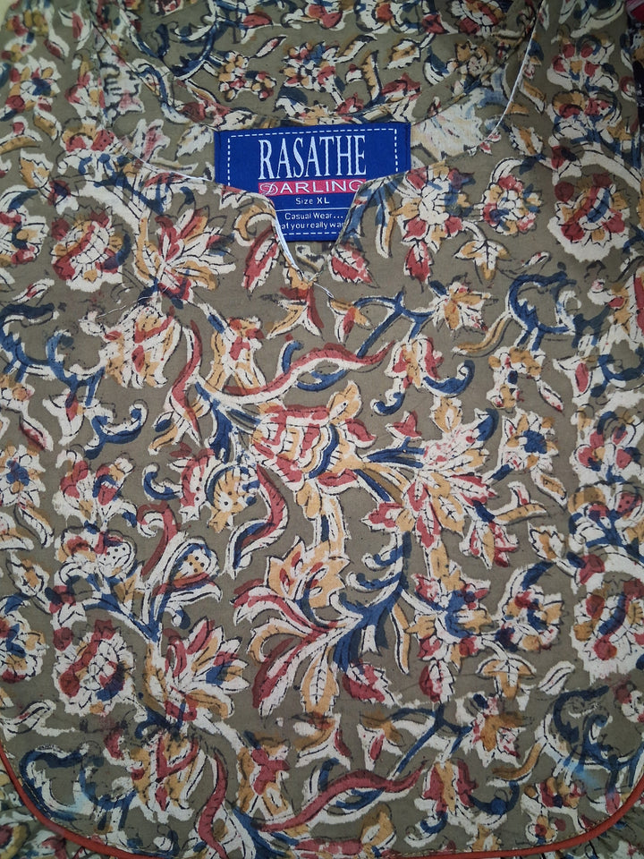 Kalamkari Waterfall Maxi