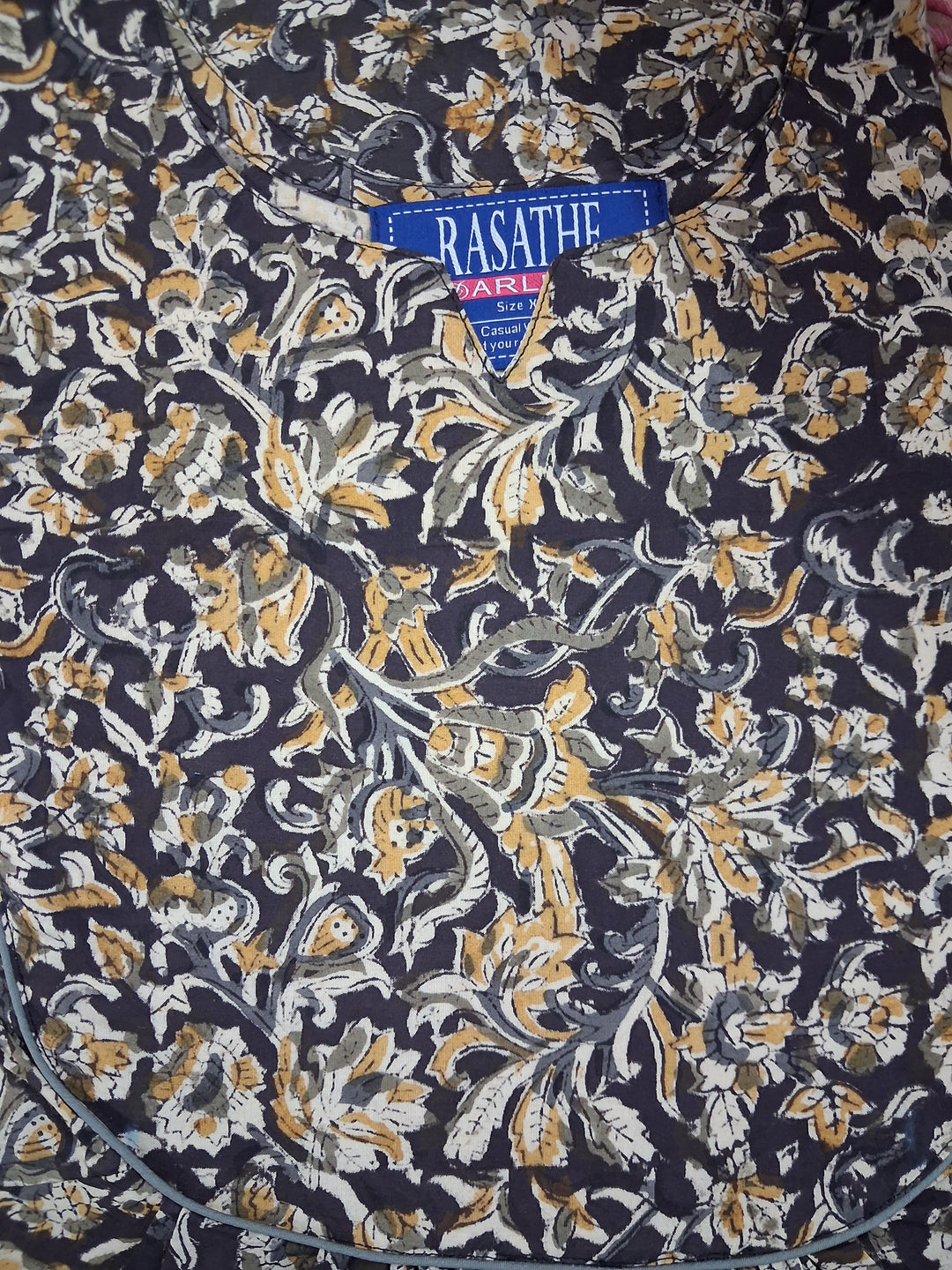 Kalamkari Waterfall Maxi