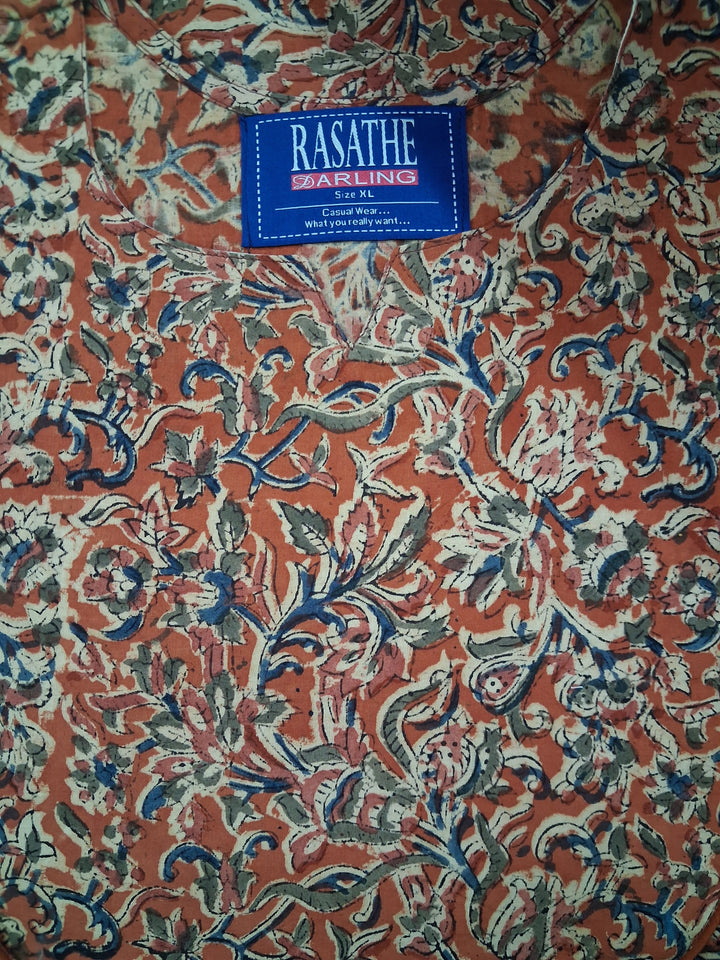 Kalamkari Waterfall Maxi