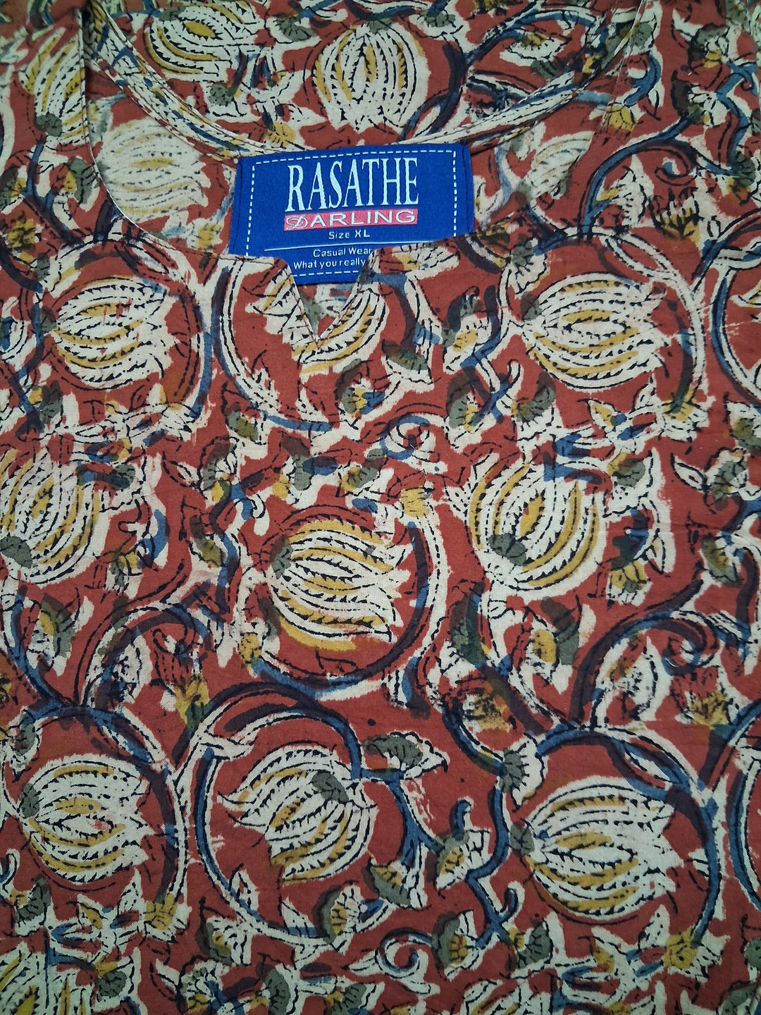 Kalamkari Waterfall Maxi