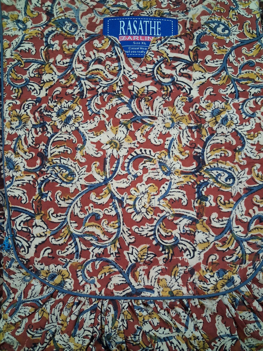 Kalamkari Waterfall Maxi