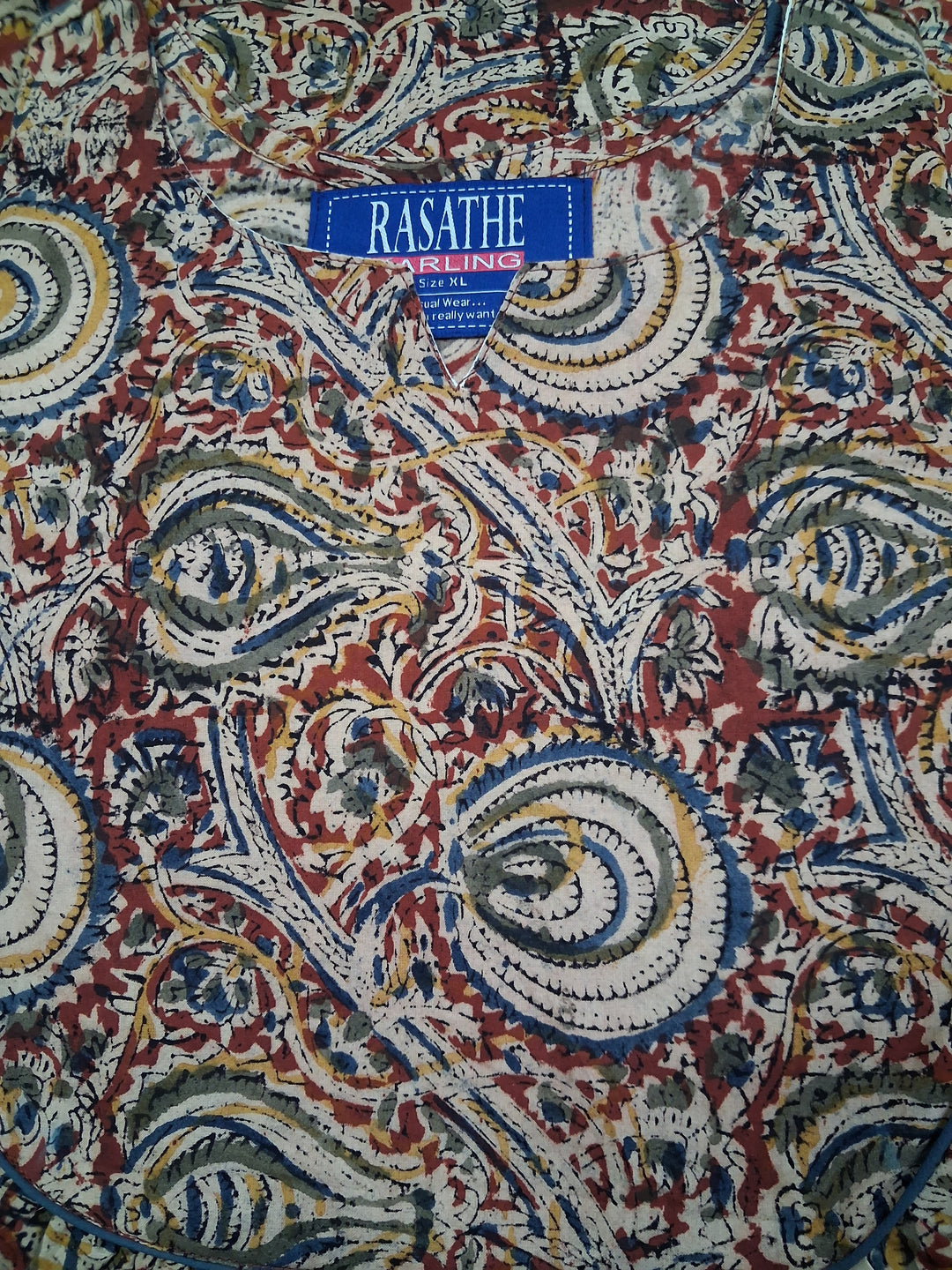 Kalamkari Waterfall Maxi