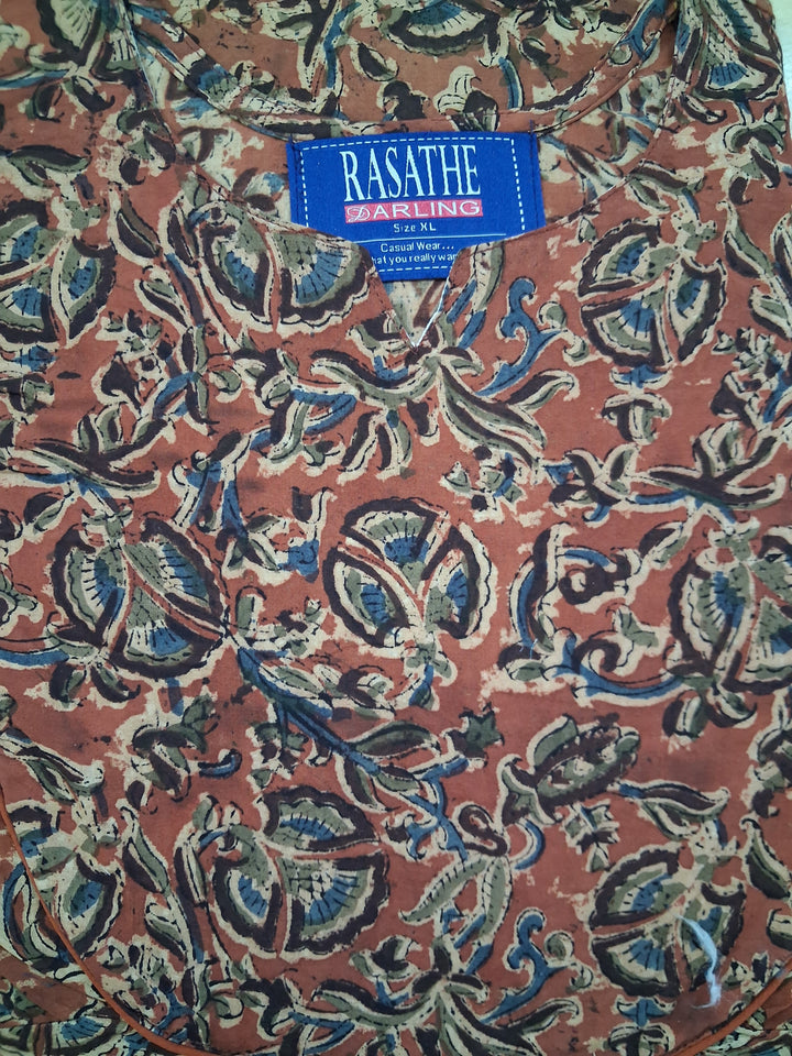 Kalamkari Waterfall Maxi