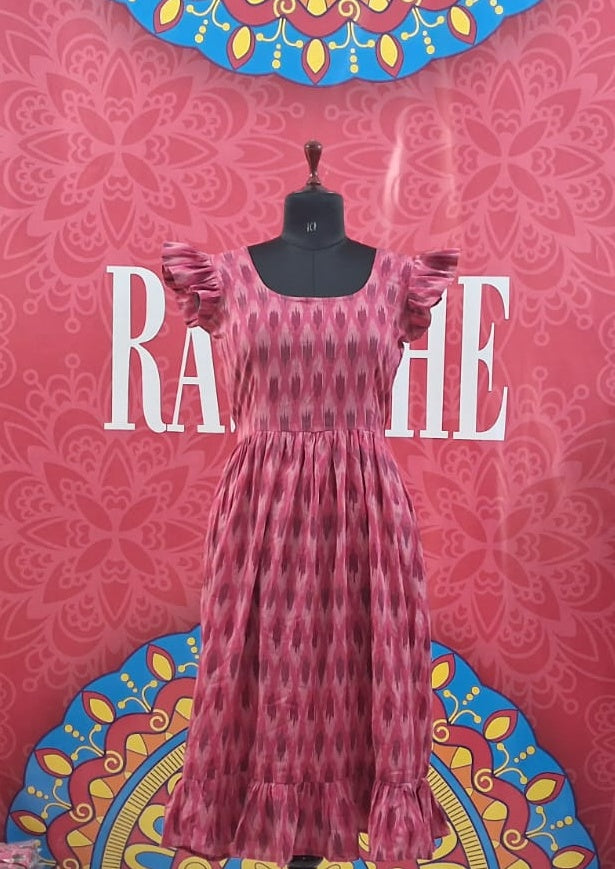 Ikkat Ruffle Frocks