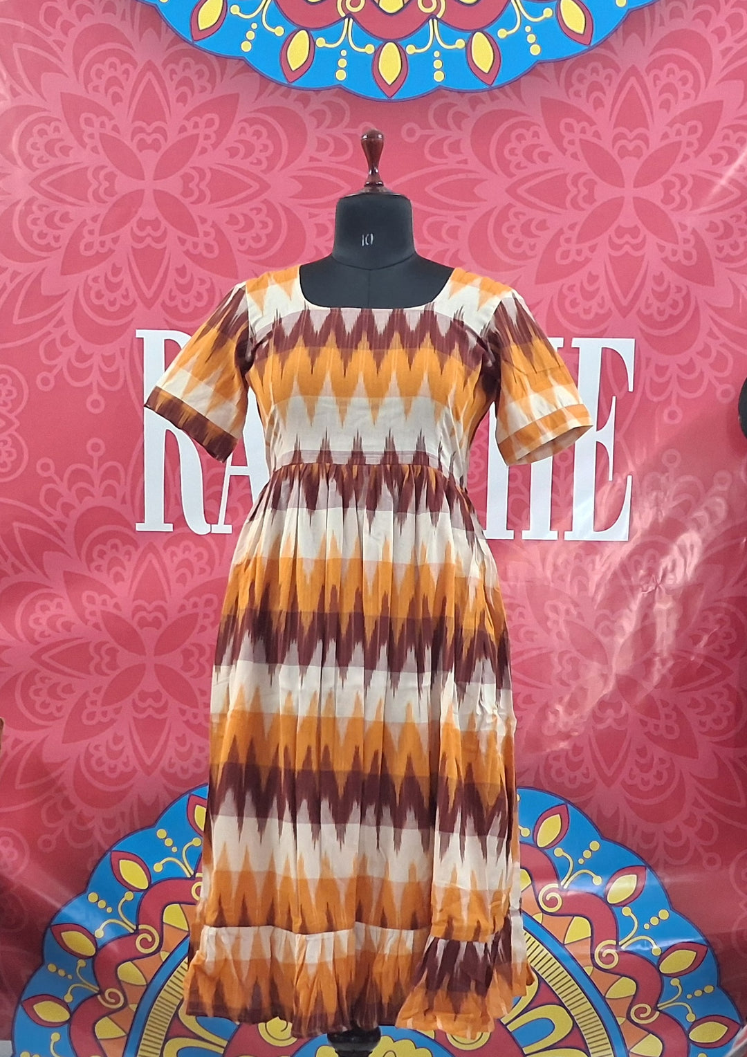 Ikkat Half Sleeve Frocks
