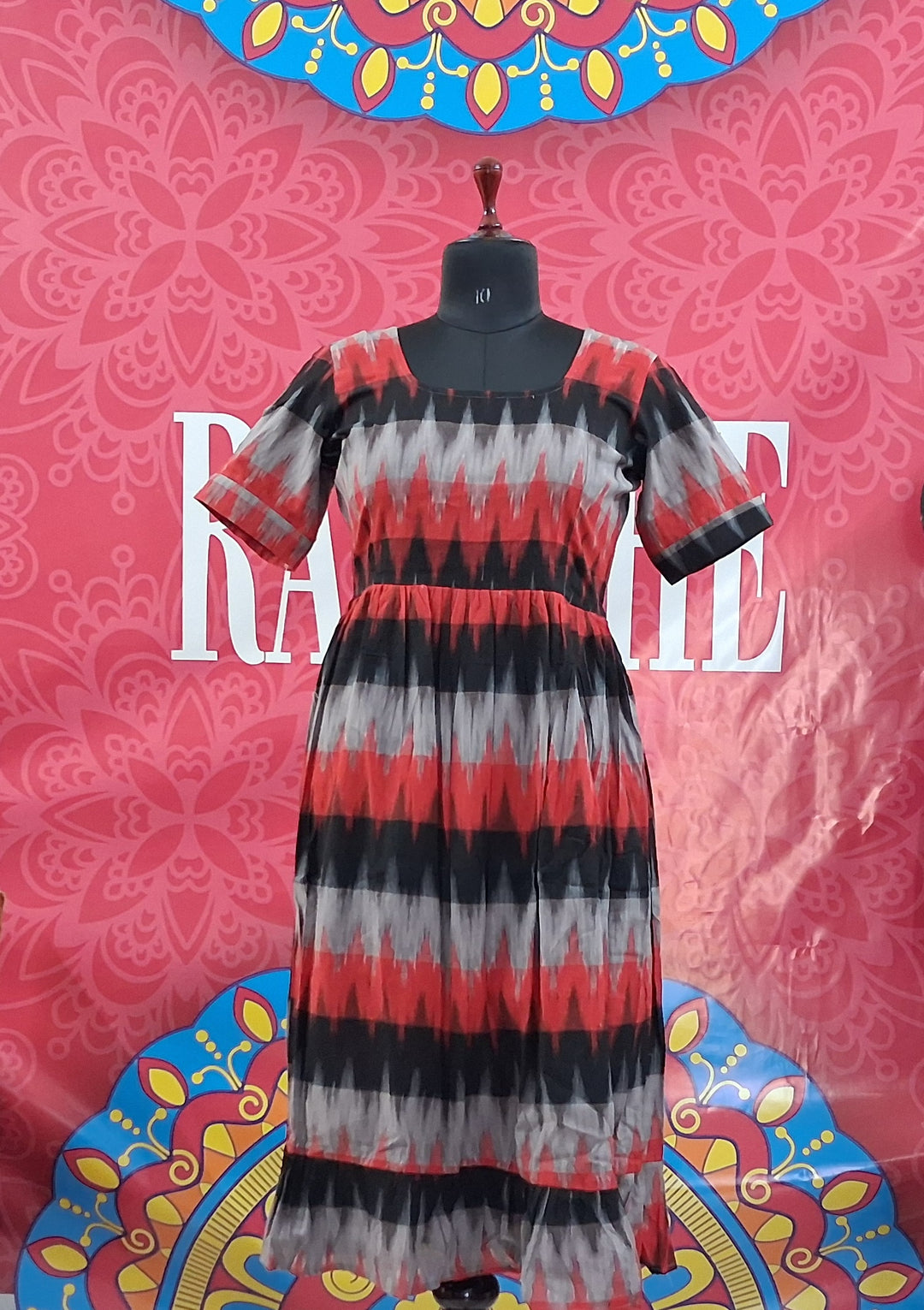 Ikkat Half Sleeve Frocks
