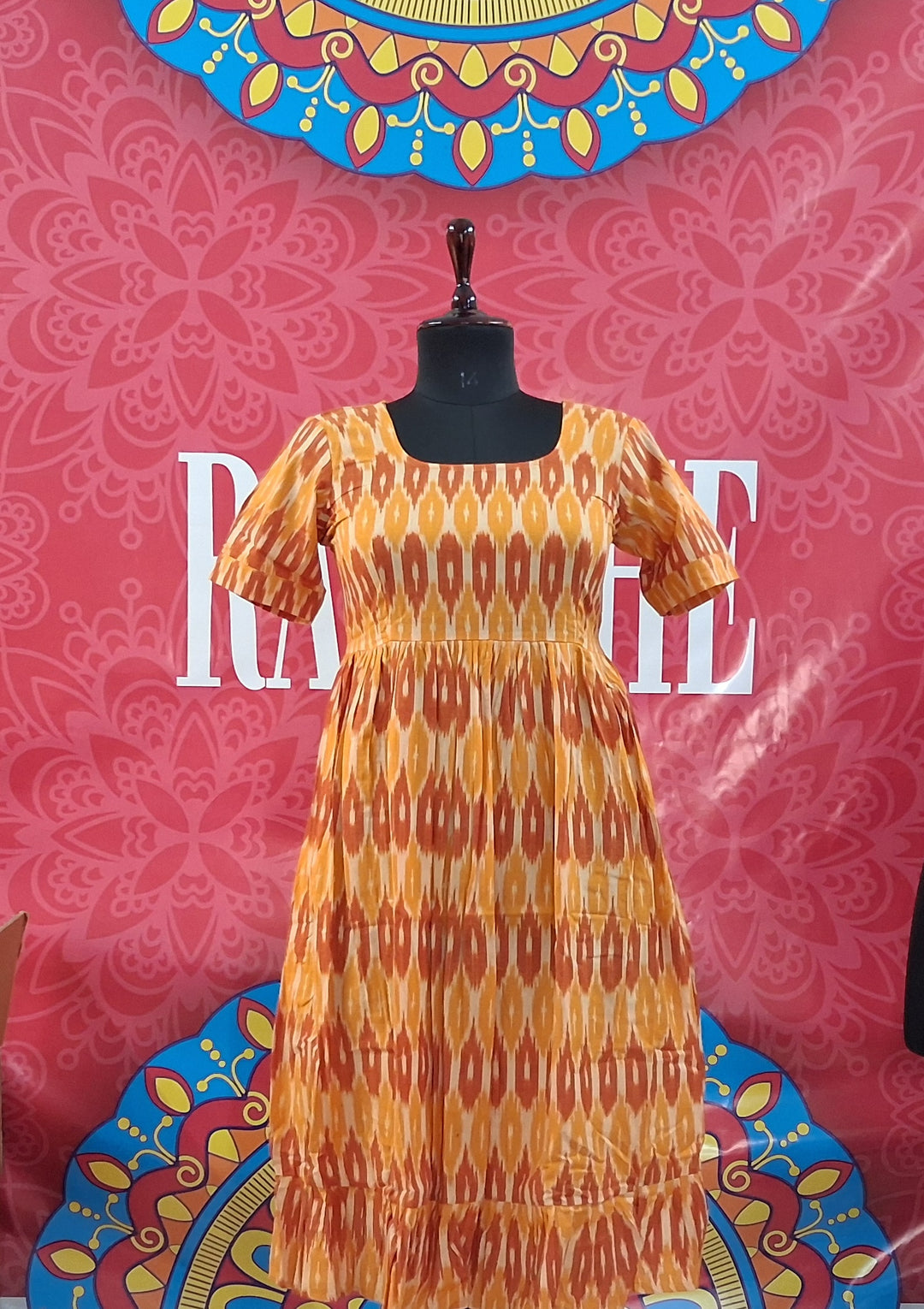 Ikkat Half Sleeve Frocks