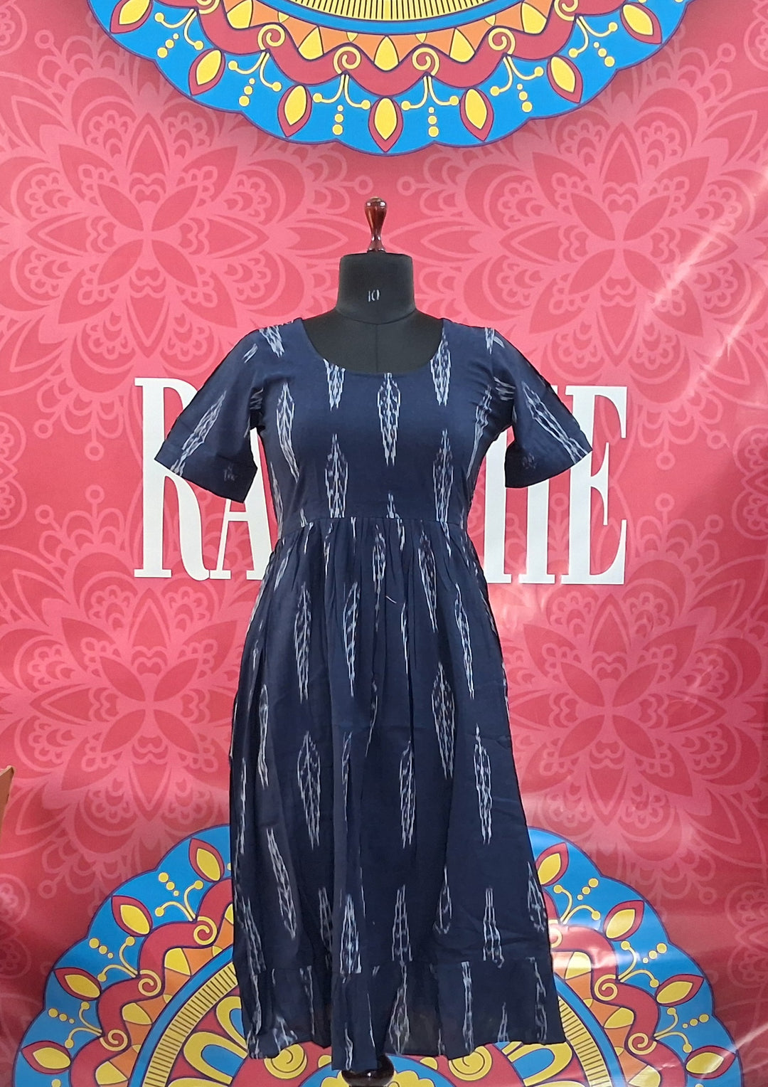 Ikkat Half Sleeve Frocks