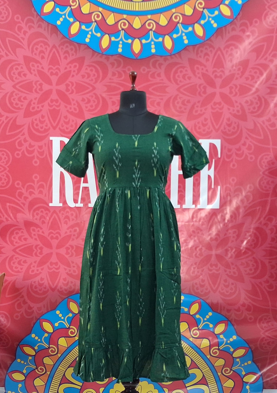 Ikkat Half Sleeve Frocks