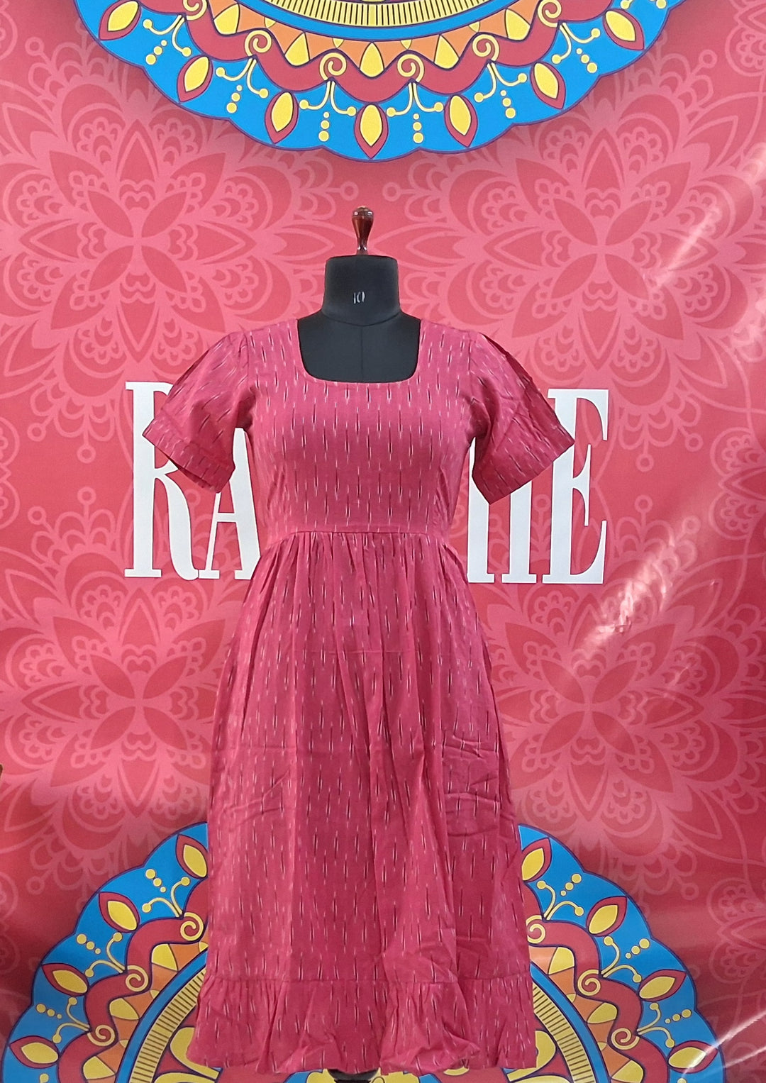 Ikkat Half Sleeve Frocks