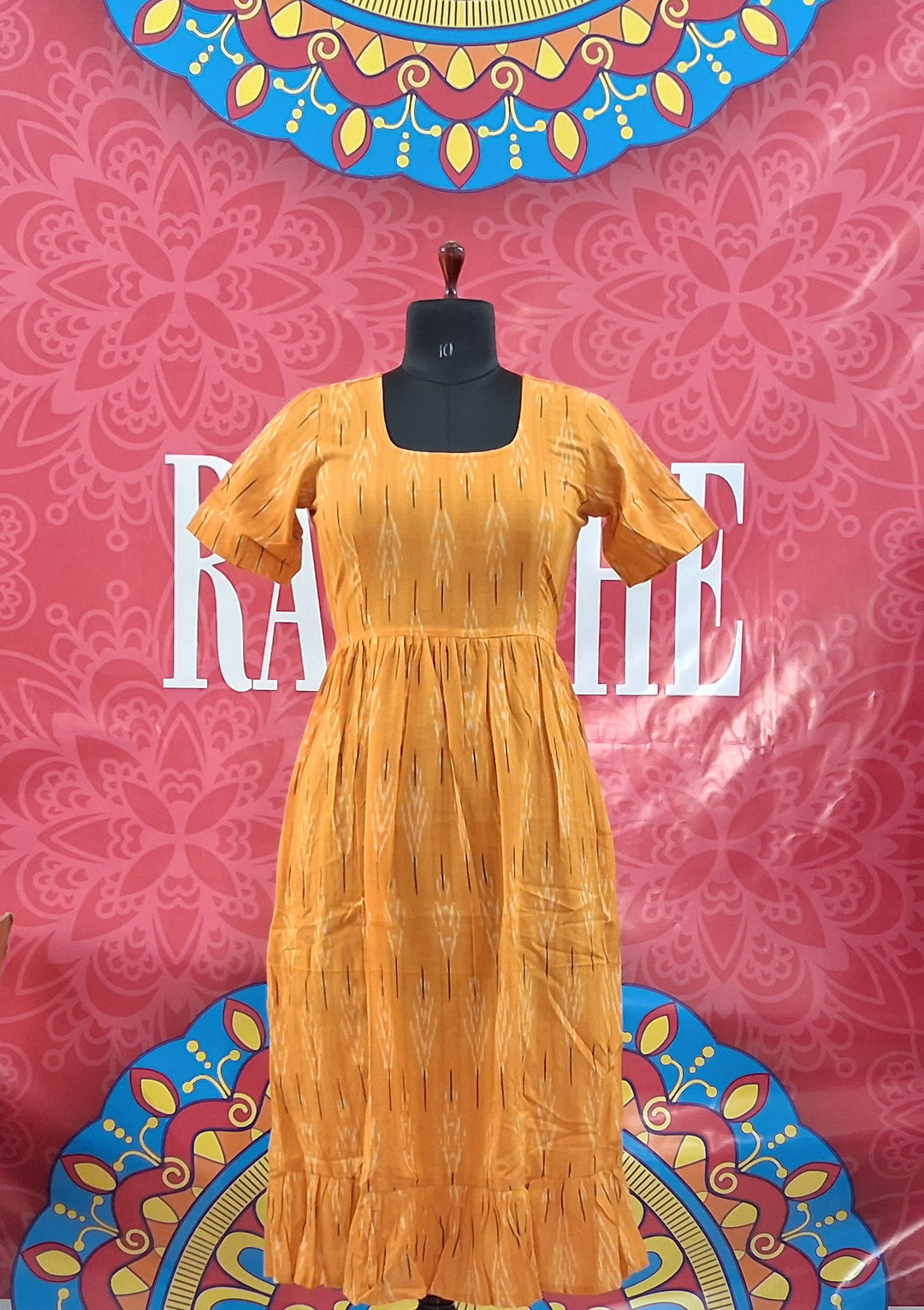 Ikkat Half Sleeve Frocks