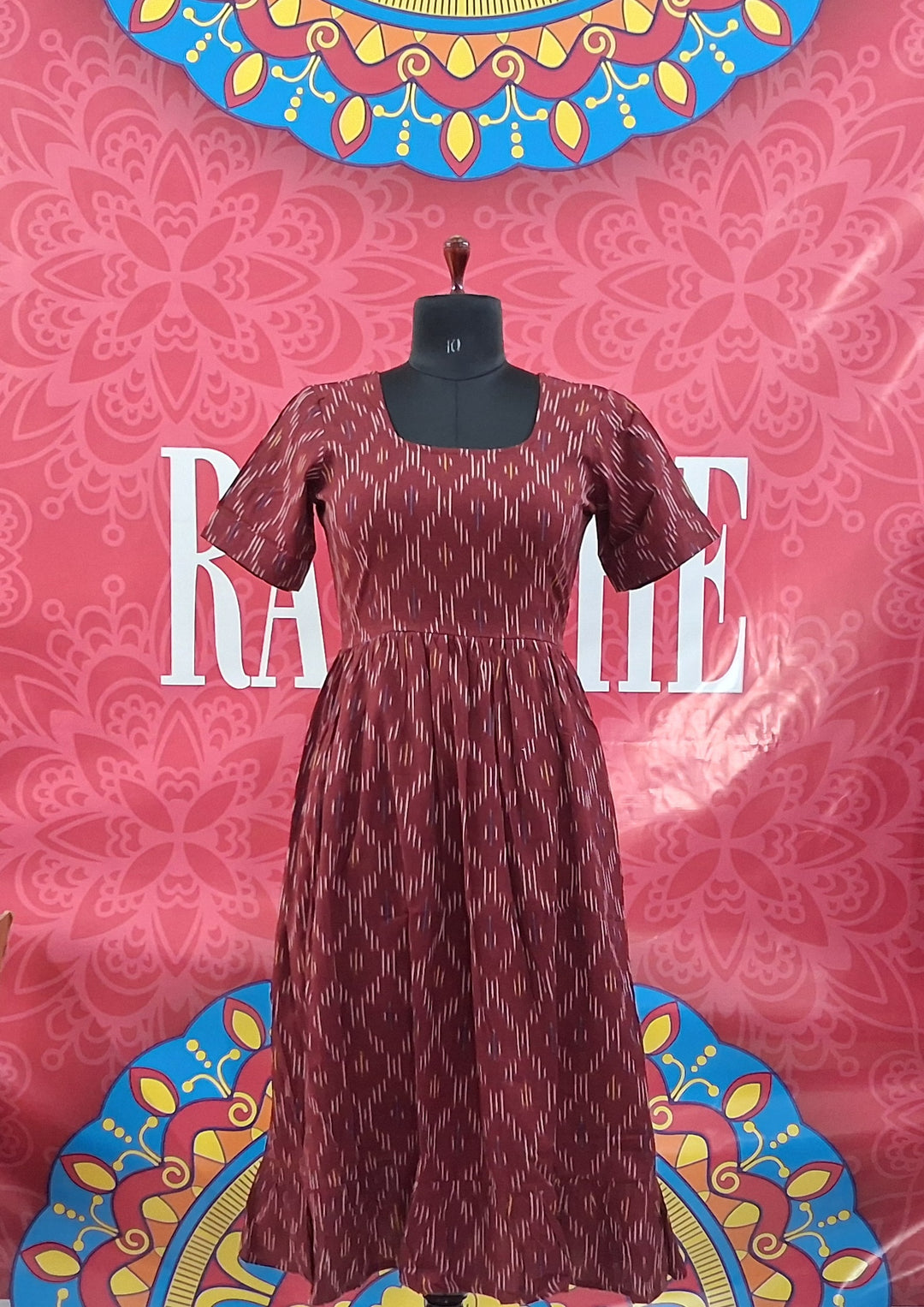 Ikkat Half Sleeve Frocks