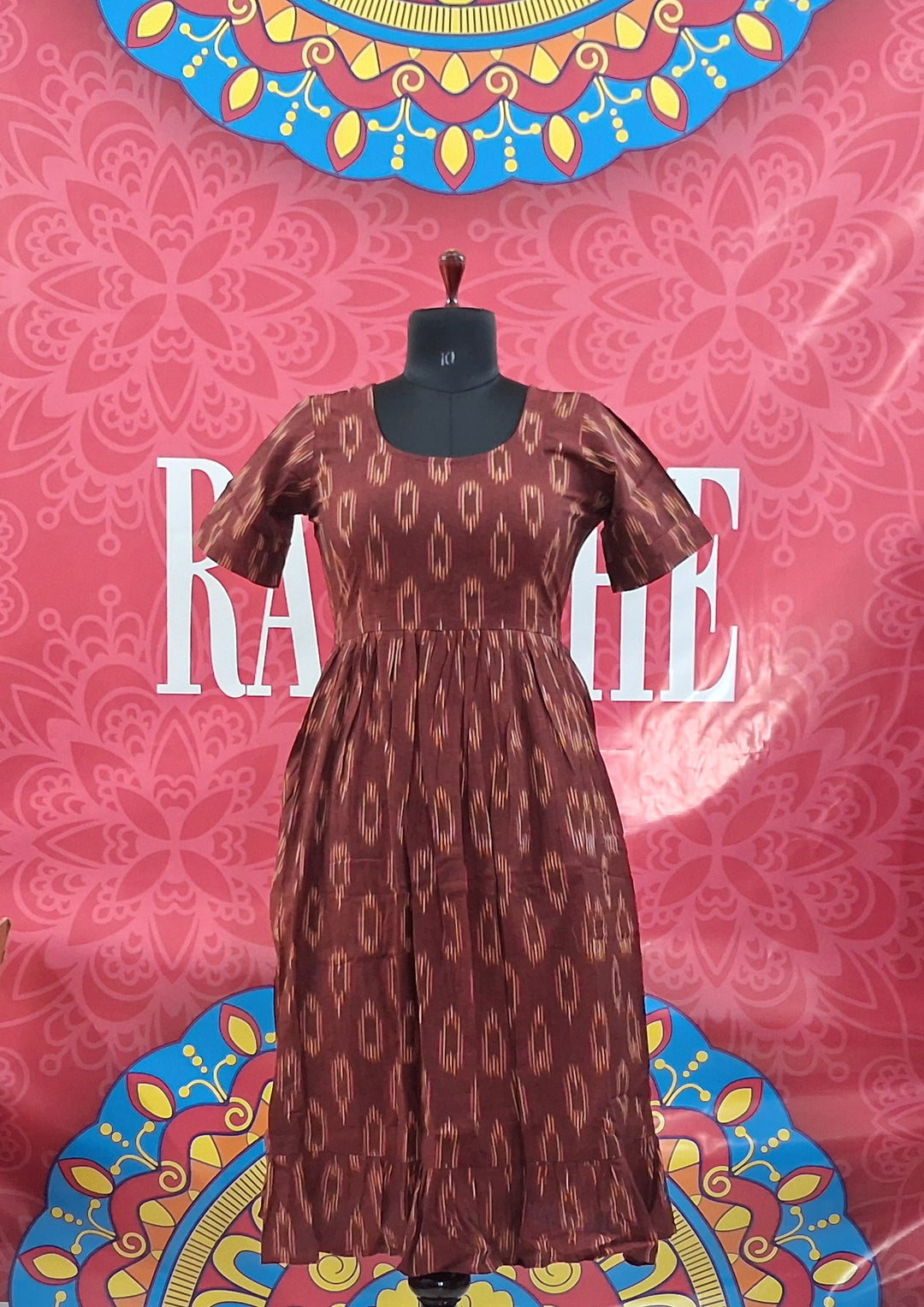 Ikkat Half Sleeve Frocks